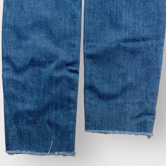 Mother Size 24 Blue Walking on Coals High Waisted Looker Ankle Fray Jeans - Picture 11 of 11